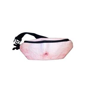 Fanny Pack fake belly hairy stomach belt bag belly button hillbilly Halloween